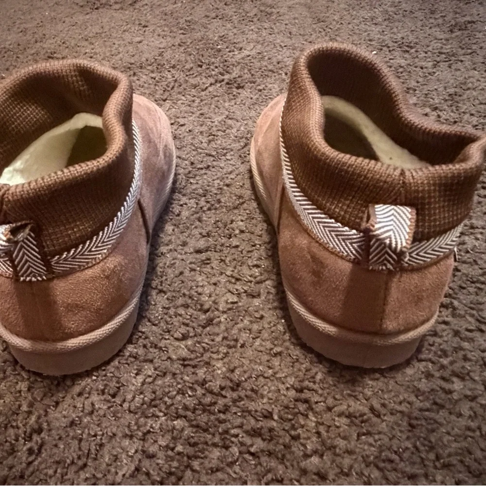 BearPaw Brown Slip-On Faux Fur Lined Shoe